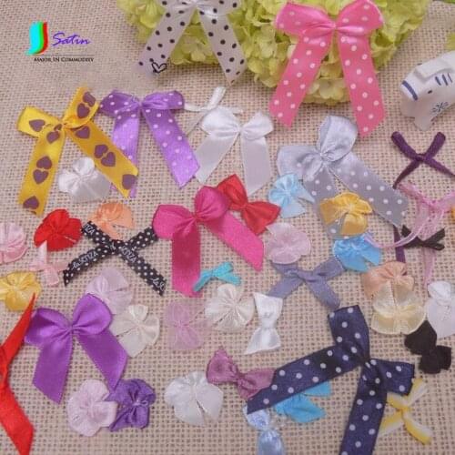 DIY Sewing Decoration Accessory Ribbon Bow, Random Style,Color And Size S0679H 100pcs/lot
