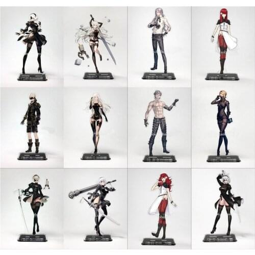 Anime Cartoon Game NieR: Automata YoRHa 2B A2 9S Adam Eve Devola Popola Acrylic Figure Gift Halloween Cosplay Pendant Christmas