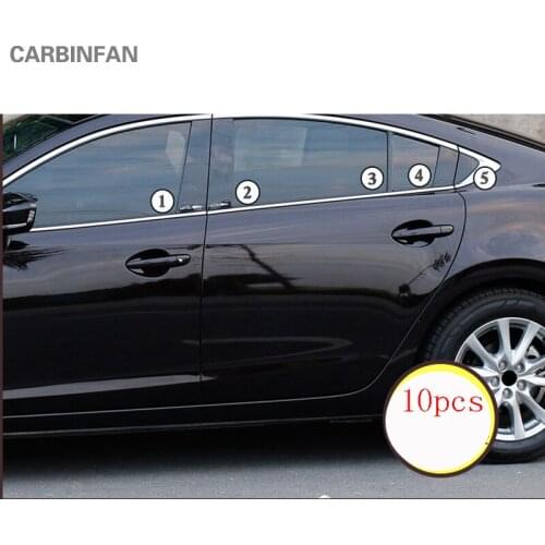 Car Window C-pillars Decorative Sticker window trim cover Exterior Chromium Styling accessories For Mazda 6 Atenza 2017 P398