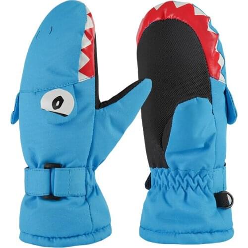 Childrens Ski Soft Lovely Plush Gloves Cartoon Winter Waterproof And Warm Girls And Boys Riding Teen Mittens For 1-10 Years Old