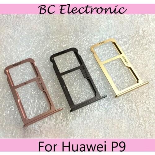 For Huawei P9 P 9 Original Silver SIM Card Tray SD Card Tray SIM Card Holder SIM Card Drawer Replacement Free shipping