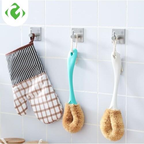 GUANYAO Stainless Steel Door Hooks Wire drawing process multi-function hook High grade Bathroom rack Thick Firm Adhesive hook