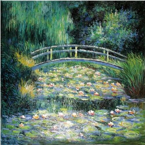 New diamond embroidery"Water lilies and Japanese Bridge Claude Monet"diy diamond painting,picture of rhinestones,cross-stitch