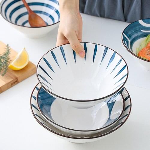 Japanese-style ceramic ramen bowl tableware household soup bowl kasa instant noodle bowl western tableware