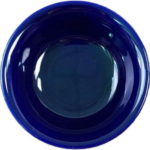 Chinese Old Porcelain Monochromatic Glaze Ji LAN Glazed Big Bowl