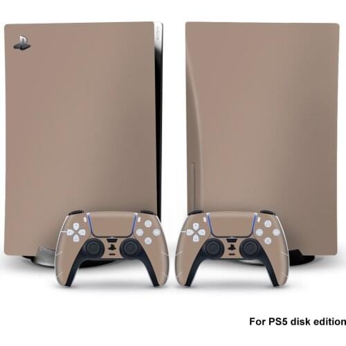 Coffee Color PS5 Standard Disc Edition Skin Sticker Decal Cover for PlayStation 5 Console & Controller PS5 Skin Sticker Vinyl