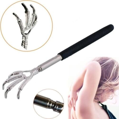 Practical Handy Stainless Pen Clip Back Scratcher Telescopic Pocket Scratching Massage Kit Bear Claw New Back Scratcher