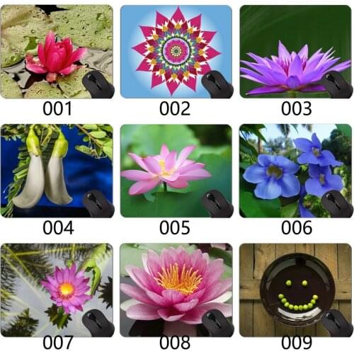 Indian Lotus Flower Leaves Mouse Pad Anti-Slip - Lotus Non-Slip Rubber Mousepad