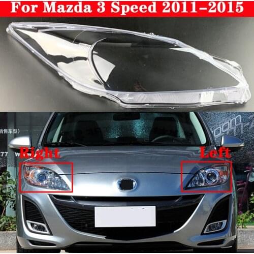 For Mazda 3 Speed 2011-2015 Car Front Headlight Cover Auto Headlamp Lampshade Lampcover Head Lamp light Covers glass Lens Shell