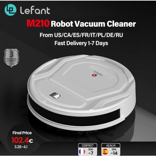 Lefant M210 Mini Robot Vacuum Cleaner 1800PA Vacuum Robotic Cleaner Pet Hair Sweeping Machine 2 in 1 Dry&Wet Mopping for Home