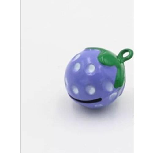 Hot 2018 new Blue strawberries Cartoon bell pet bells dog collar bell size pet jewelry grooming accessories 12pcs 011002024