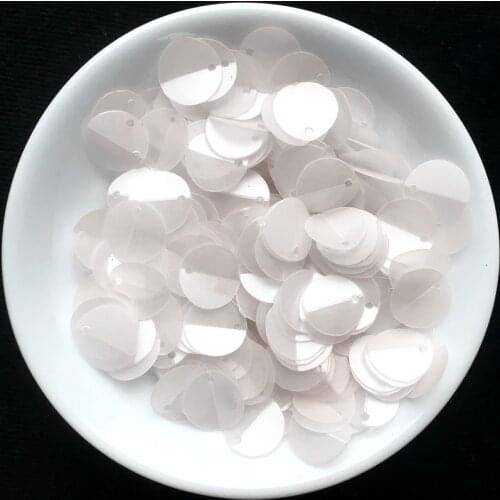 Matting White Sequin 250Pcs/Lot Dia 10mm Folded Sequins paillettes Sewing Craft PVC Oval Sequin for Jewelry Dress Accessories