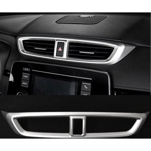 Matte Center console Contral Middle Air Vent Outlet Cover Trim 1pcs for Honda CRV CR-V 2017-2018