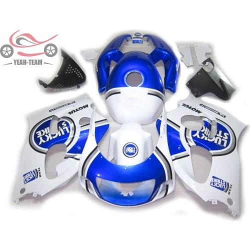 Motorcycle fairings set for Suzuki 1996 1997 1998 2000 GSXR750 SRAD GSXR 600 750 96-00 blue Lucky Strike fairing set+Tank cover