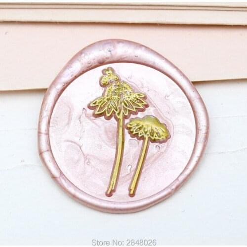 Dandelion Seal Stamp, wedding stamp , party wax seal stamp, invitation seals,wedding invitation,flower seal,plant style stamp