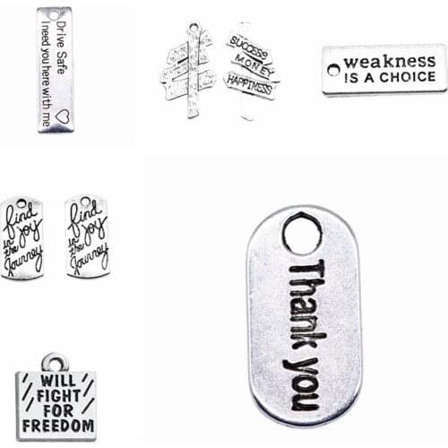 Wecharms bulk charms for jewelry making kit pendant diy jewelry accessories Find Joy In The Journey Charms