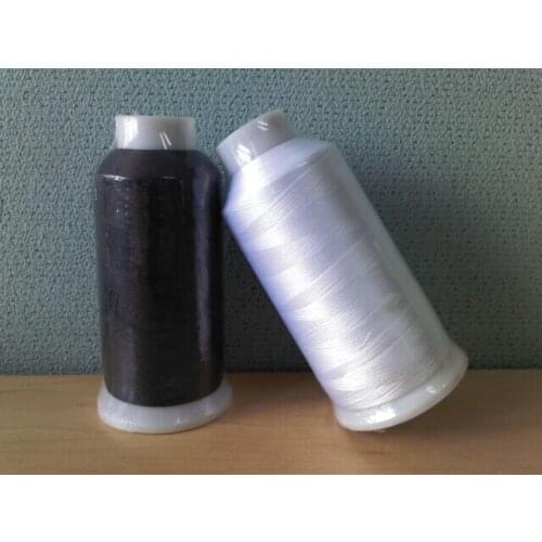 Popular Colored Bobbins Plastic Size L 4 Tubes + 2 Cones Polyester Bottom Thread 5000M/cone With Free Shipping