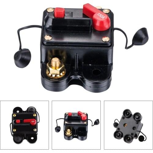80-300A AMP 12V-24V Car Audio Conversion with Switch Automatic Fuse Holder Power Protection Auto-recovery Circuit Breaker