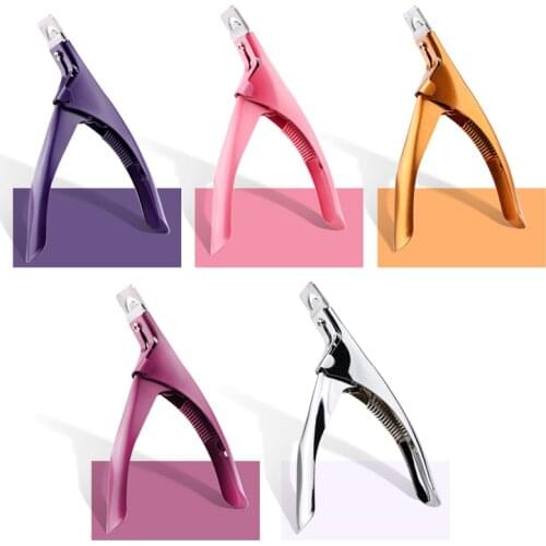 Professional Nail Art Clipper UV Gel Extension Scissors Stainless Steel Special Type U Word Edge Cutters Manicure Nail Art Tools