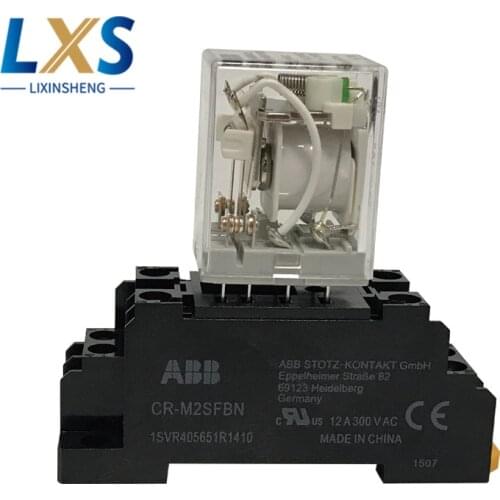 Industrial Control Electrical Relays CR-MX024DC2L with ABB Relay Socket CR-M2SFBN Current Protection Relay