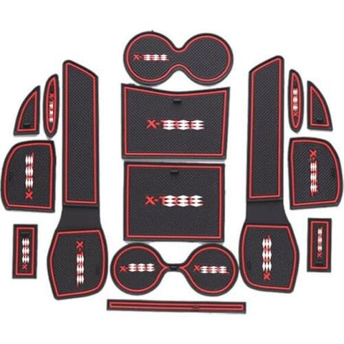 For Nissan X-Trail X trace T32 door pad slot non-slip floor mats anti-slip door car accessories 2013 2014 2015