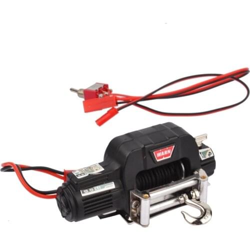 RC Crawler Metal Wired Automatic Winch for Traxxas TRX4 Axial SCX10 90046 D90 Tamiya CC01 Simulated Parts