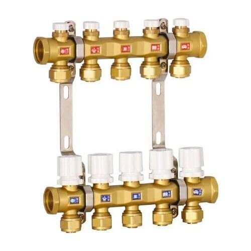 CE passed natural color water separator Temperature controlled floor heating forging and pressing integrated water collector