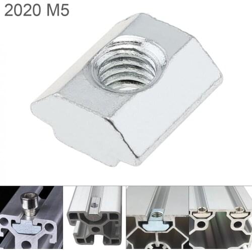 T nut Slider 1Piece M5 for 20 Series Slot T Nut Sliding T Nut Hammer Drop In Nut Fasten Connector 2020 Aluminum Extrusions