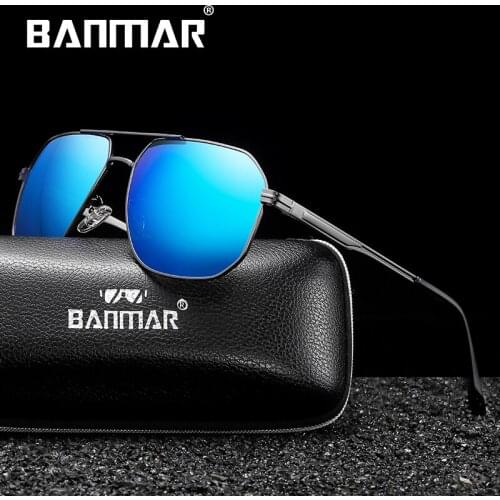 BANMAR Brand Men Women Sunglasses Polarized UV400 Mirror Male Sun Glasses Women For Men Oculos de sol