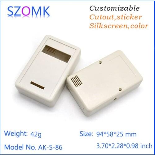 Szomk small plastic instrument enclosure outlet boxes electrical junction box (4 pcs) 94*58*25mm abs enclosures for electronics