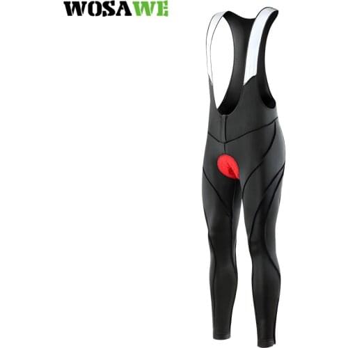 WOSAWE NEW Classic Summer Training Cycling Bib Pants High Density Pad Cycling Long Tight Breathable Mesh Quick Dry