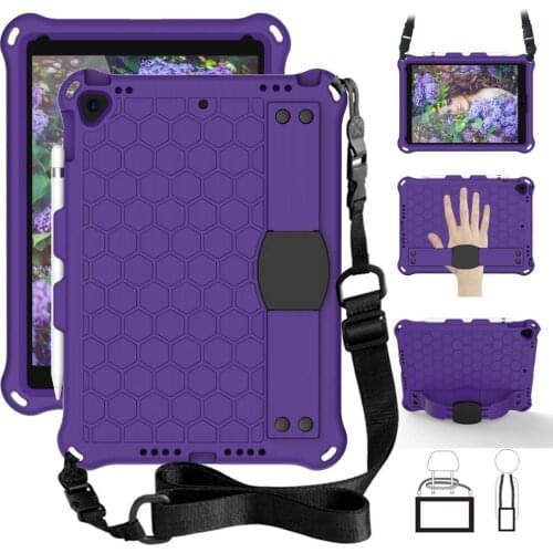 Protective Case For iPad 10.2 2019 Model Shockproof Kid Safe Shoulder Strap Hybrid Stand Cover for iPad 10.2 7th Gen A2198 A2200