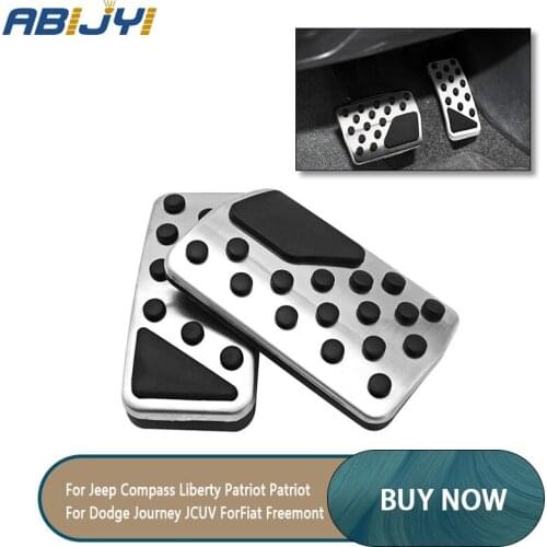 2PCS AT Car Pedal Protection Cover Auto Pedals for Jeep Compass Liberty Patriot Patriot for Dodge Journey JCUV Fiat Freemont