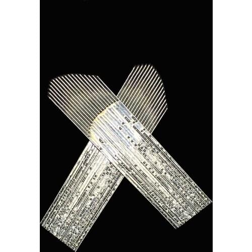 0.2mm 50pcs U Microblading Needles 18 Pins Permanent Makeup Eyebrow Tattoo Blades 18 U Manual Pen Machine Lamina Agulhas Tebori