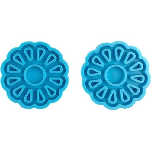 1 Pair Chrysanthemum Earrings Epoxy Resin Mold Ear Pendant Casting Silicone Mould DIY Crafts Jewelry Mold