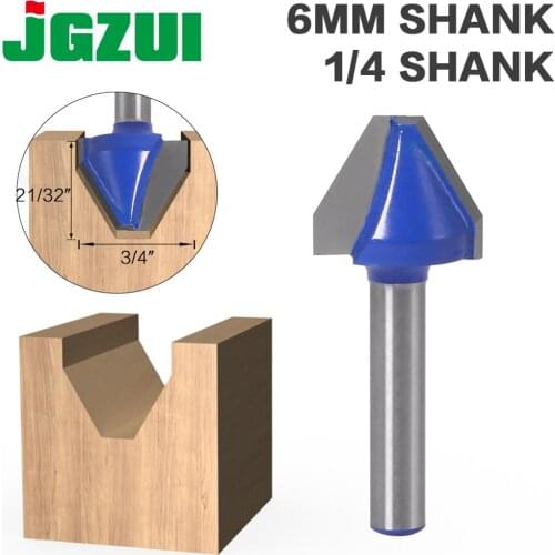 1Pc 60 Degree 1/4″ Shank 6MM SHANK Woodworking Tenon Milling Cutter Tool Drilling Milling For Wood Carbide Alloy