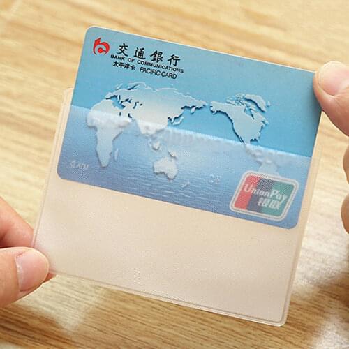 10pcs Waterproof Transparent Card Holder Plastic Card id Holders Case To Protect Credit Cards Card Protector Cardholder
