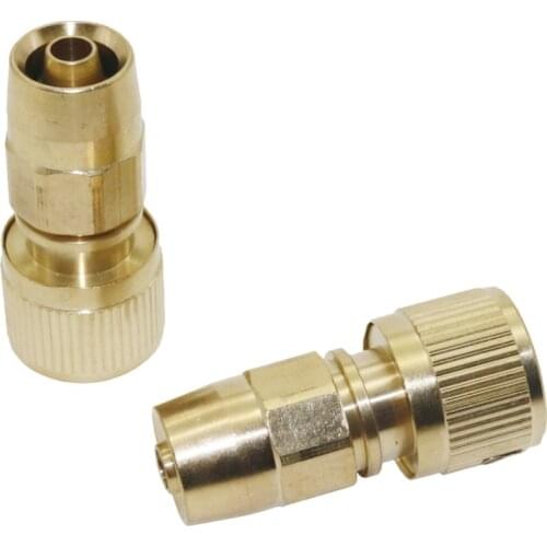 3/8 Inch Hose Copper Connectors with Lock nut Expandable Retractable Car Wash Hose Connector Plumbing Pipe Fitting 1 Pc