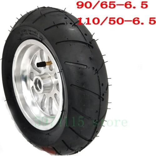 6.5 Inch Wheel Front Wheel 90 / 65-6.5 / Rear Wheel 110 / 50-6.5 Tubeless Alloy Integrated Hub Assembly With Axle For Scooter