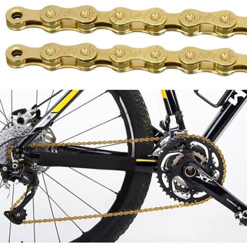 Mountain Bike Chain 6 7 8 9 10 11 Speed Electroplated Anti-rust Mountain Bike Chain Variable Speed Bicycle Accessories