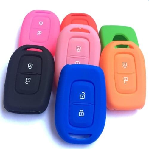 Silicone car key case cover for Renault scenic master megane duster logan clio captur laguna fluence 2016 2 button remote key