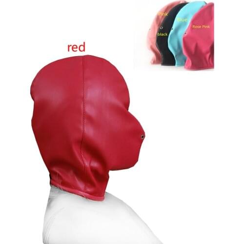 Hot Sale Soft PU Leather Baotou BDSM Bondage Mask Hood Adult Sex Toys For Couple Adult Games Fantasy Sex Cosplay Slave Set