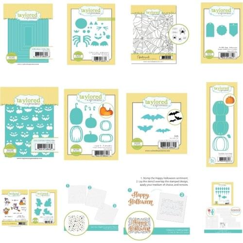 Halloween Pumpkin Bat Witch Spider Web New Metal Cutting Dies Stamps Stencil for 2021 Scrapbook Diary Decoration Embossing 2021