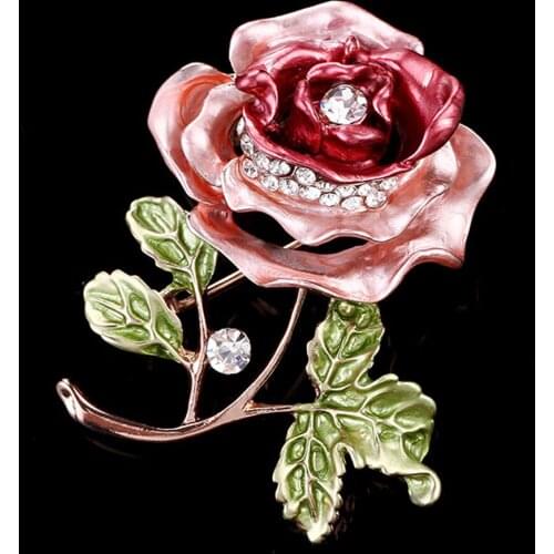 Exquisite Rhinestones Flower Brooches for Lady Crystal Brooch Corsage Women Sweater Hats Scarf Suit Jewelry Pins XZ110
