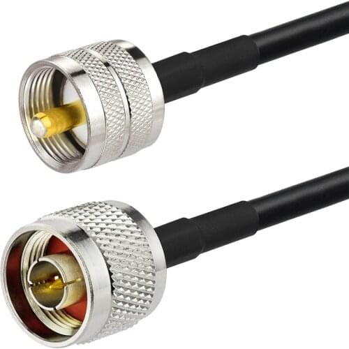Superbat N Type-UHF Cable N Type Straight Plug to UHF Straight RG58 50cm for Ham Radio CB Radio VHF/UHF Two Way Radio Antenna