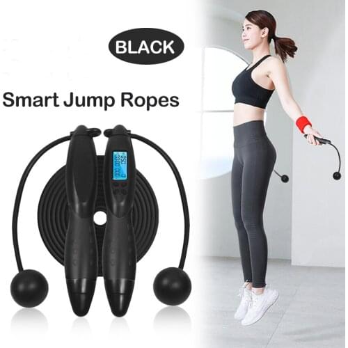 Cuerda de saltar Inteligente para deporte, cuerdas de saltar con agarre de mano antideslizante con pantalla LCD