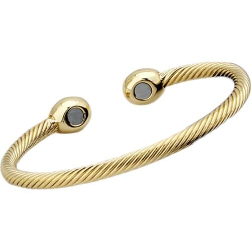 Magnet Jewelry Health Care Energy Bracelets Bangles Healing Copper Magnetic Therapy Bracelet Twisted Open Cuff Bangle