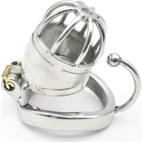 304 Stainless Steel Male Chastity Device,Cock Cage,Penis Rings,Base Arc Ring,Chastity Lock,Fetish BDSM Adult Sex Toys For Man
