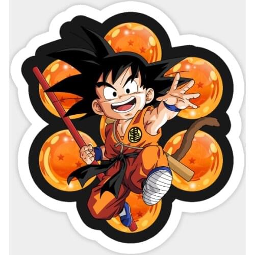 Dawasaru for Goku Cartoon Car Sticker Sunscreen Decal Suitcase Motorcycle Auto Accessories Decoration PVC,10cm*10cm