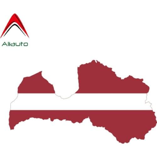 Aliauto Personality Car Sticker Latvia Map Flag Accessories PVC Decal Cover Scratches for Lada Niva Toyota Rav4 Hyundai,15cm*9cm
